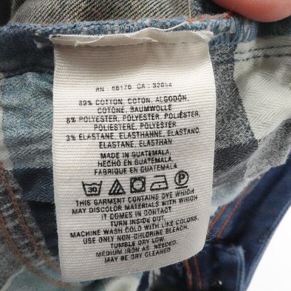 Pilcro Serif Jeans Womens 29‎ Blue Stretch Denim Mid Rise Straight Leg Dark Wash - Picture 15 of 16